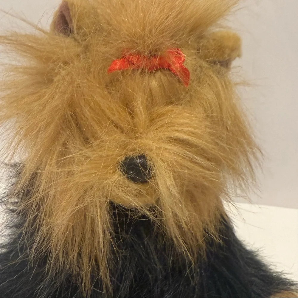 Ty Yappy the Yorkie dog Yorkshire Terrier red bow Plush Stuffed